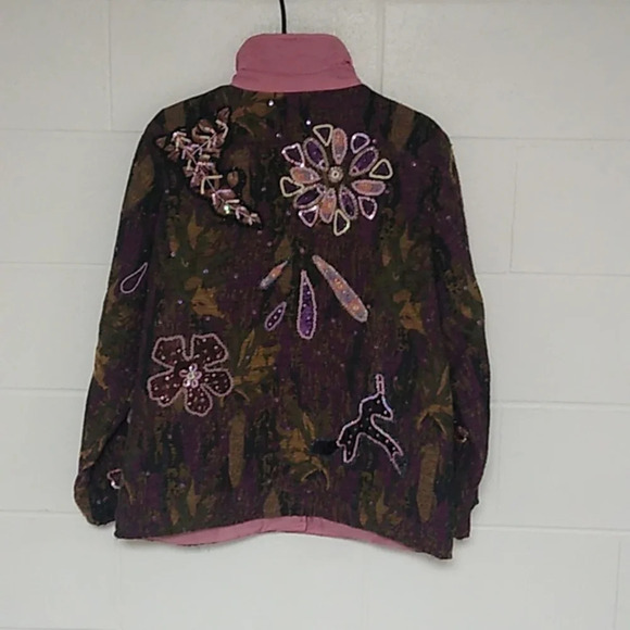 JULIA KIM Elevated boho. Art to wear appliqued, beaded, tapestry, boxy jacket. - Picture 3 of 8